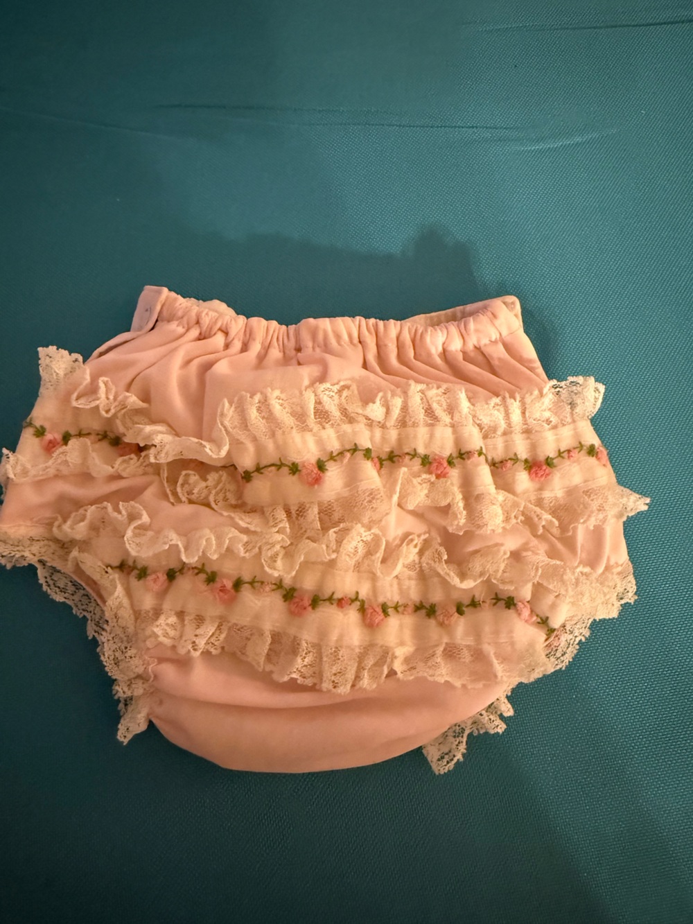 Vintage 60’s Alexis Handi Panti diaper cover Pink Lace Ruffles and snaps